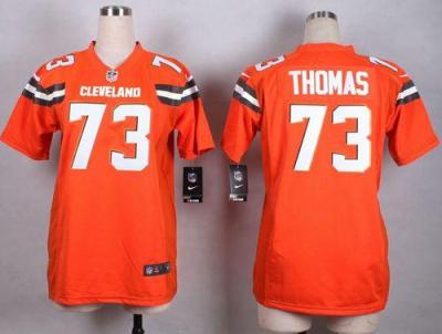 Women's Nike Cleveland Browns #73 Joe Thomas Orange Stitched NFL Jersey