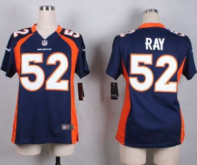 Women's Nike Denver Broncos #52 Shane Ray Blue Stitched NFL Jersey