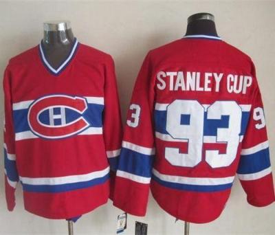 Montreal Canadiens #93 Stanley Cup Red CCM Throwback Stitched NHL Jersey