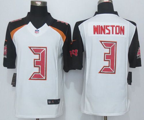 Nike Tampa Bay Buccaneers #3 Jameis Winston White NFL Limited Jersey