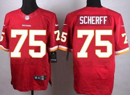 Nike Washington Redskins #75 Brandon Scherff Red Stitched NFL Elite Jersey