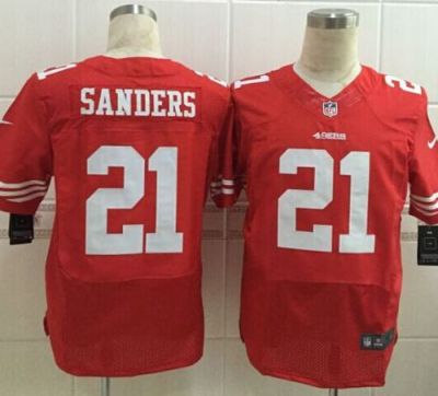 Nike San Francisco 49ers #21 Deion Sanders Red NFL Elite Jersey