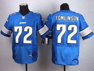 Nike Detroit Lions #72 Laken Tomlinson Blue Stitched NFL Elite Jersey