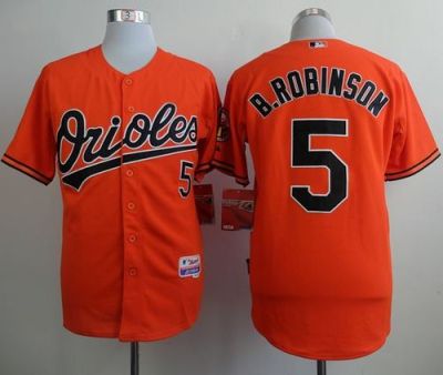 Baltimore Orioles #5 Brooks Robinson Orange Cool Base Stitched Baseball Jersey