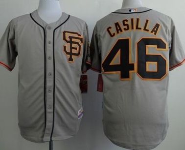 San Francisco Giants #46 Santiago Casilla Grey Cool Base Baseball Jersey