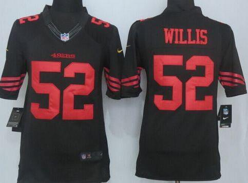 Nike San Francisco 49ers #52 Patrick Willis Black Stitched NFL Limited Jersey