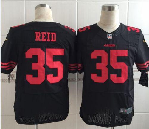 Nike San Francisco 49ers #35 Eric Reid Black Stitched NFL Elite Jersey