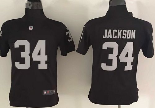 Youth Nike Oakland Raiders #34 Bo Jackson Black Stitched NFL Elite Jersey