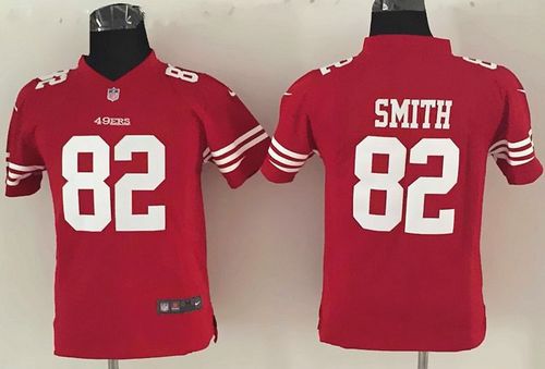 Youth Nike San Francisco 49ers #82 Torrey Smith Red Stitched NFL Elite Jersey