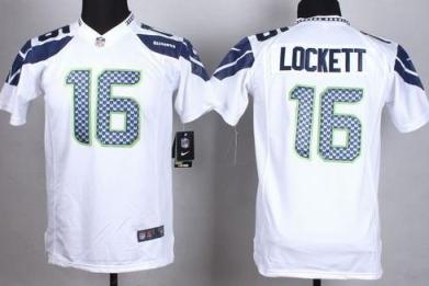 Youth Nike Seattle Seahawks #16 Tyler Lockett White Stitched NFL Elite Jersey