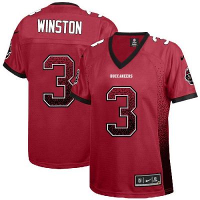 Women's Nike Tampa Bay Buccaneers #3 Jameis Winston Red NFL Elite Drift Fashion Jersey