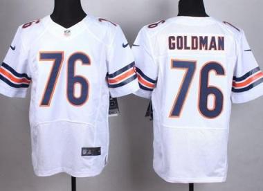 Nike Chicago Bears #76 Eddie Goldman White Men's Stitched NFL Elite Jersey