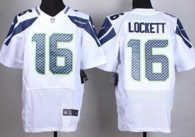 Nike Seattle Seahawks #16 Tyler Lockett White Stitched NFL Elite Jersey