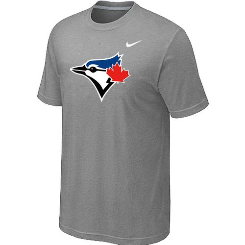Nike Toronto Blue Jays Authentic Logo T-Shirt Grey