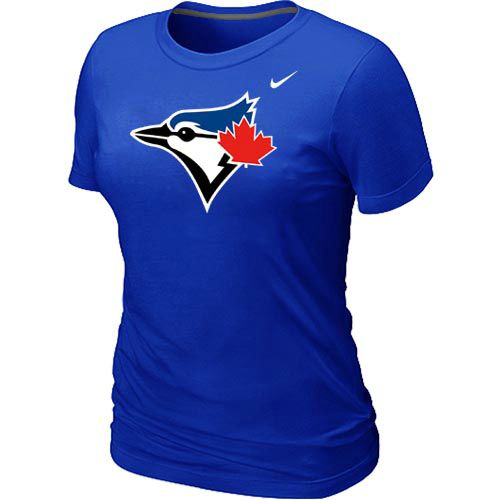 Women's Nike Toronto Blue Jays Authentic Logo T-Shirt Blue