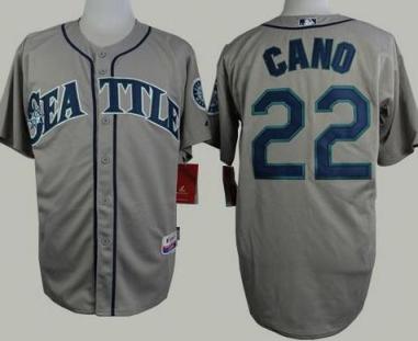 Seattle Mariners #22 Robinson Cano Grey Cool Base Stitched Baseball Jersey