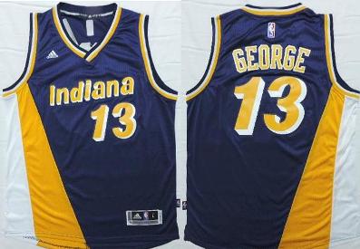 Indiana Pacers #13 Paul George Blue Yellow Stitched NBA Jersey New Style