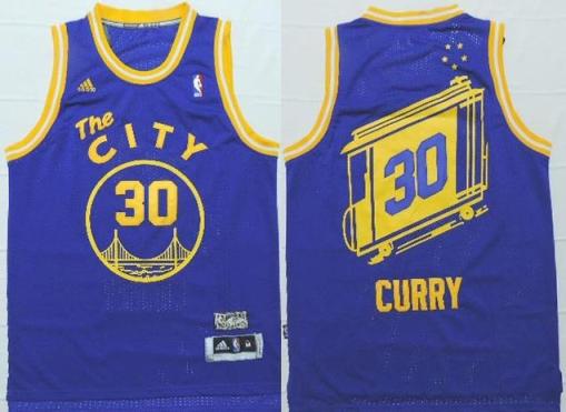 Golden State Warriors #30 Stephen Curry Blue NBA Jersey