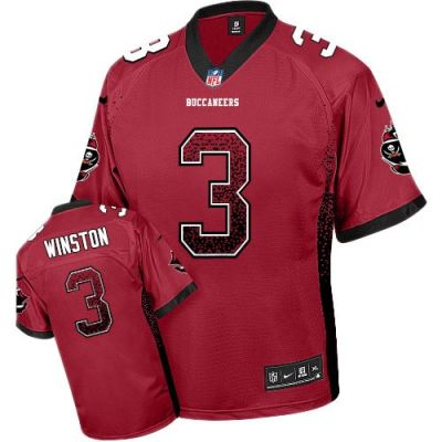 Nike Tampa Bay Buccaneers #3 Jameis Winston Red NFL Elite Drift Fashion Jersey