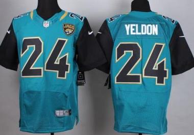 Nike Jacksonville Jaguars #24 T.J. Yeldon Teal Green Stitched NFL Elite Jersey