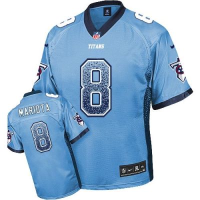 Nike Tennessee Titans #8 Marcus Mariota Blue NFL Elite Drift Fashion Jersey