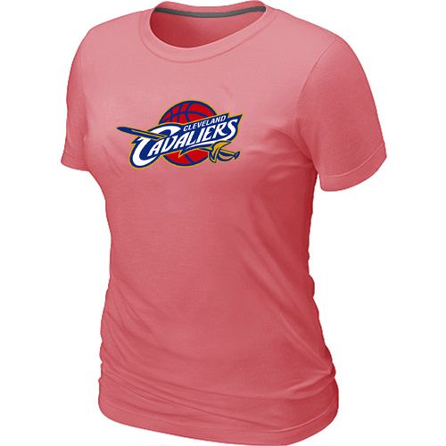 Women's Cleveland Cavaliers Big & Tall Primary Logo Pink NBA T-Shirt