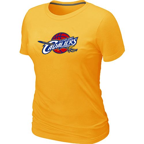 Women's Cleveland Cavaliers Big & Tall Primary Logo Yellow NBA T-Shirt