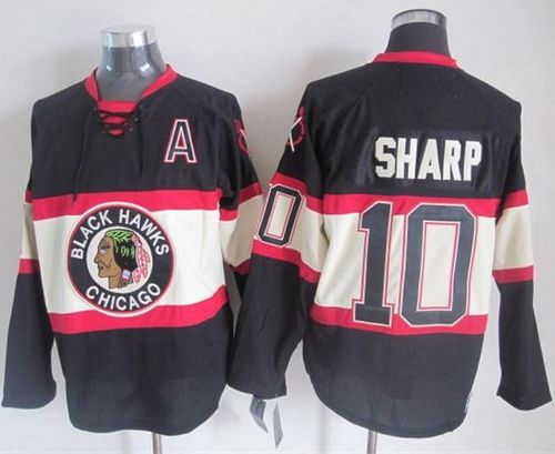 Chicago Blackhawks #10 Patrick Sharp Black Third CCM Stitched NHL Jersey