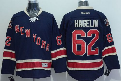 New York Rangers #62 Carl Hagelin Navy Blue Stitched NHL Jersey