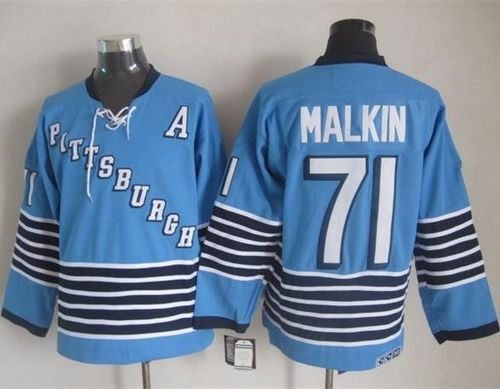 Pittsburgh Penguins #71 Evgeni Malkin Light Blue CCM Throwback Stitched NHL Jersey Pittsburgh Penguins #71 Evgeni Malkin Light Blue CCM Throwback Stitched NHL Jersey