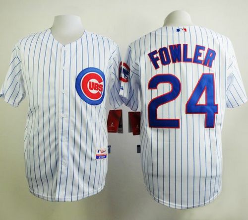 Chicago Cubs #24 Dexter Fowler White Home Cool Base Stitched Baseball Jersey