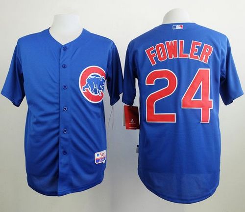 Chicago Cubs #24 Dexter Fowler Blue Cool Base Stitched Baseball Jersey