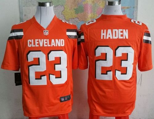 Nike Cleveland Browns #23 Joe Haden Orange Stitched NFL Game Jersey