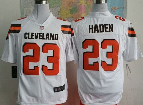 Nike Cleveland Browns #23 Joe Haden White Stitched NFL Game Jersey