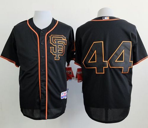 San Francisco Giants #44 Willie McCovey Black Cool Base Stitched Baseball Jersey