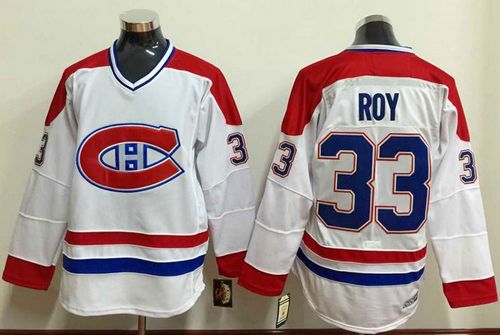 Montreal Canadiens #33 Patrick Roy White Stitched NHL Jersey Montreal Canadiens #33 Patrick Roy White Stitched NHL Jersey