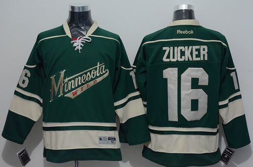 Minnesota Wild #16 Jason Zucker Green Stitched NHL Jersey