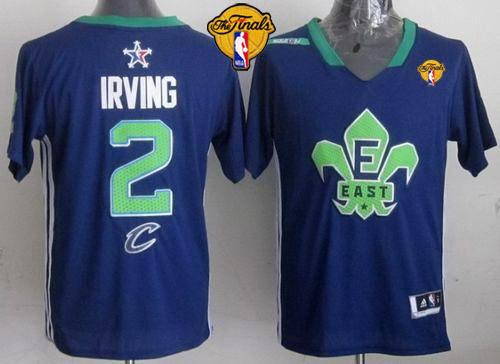 Cavaliers #2 Kyrie Irving Navy Blue 2014 All Star The Finals Patch Stitched NBA Jersey