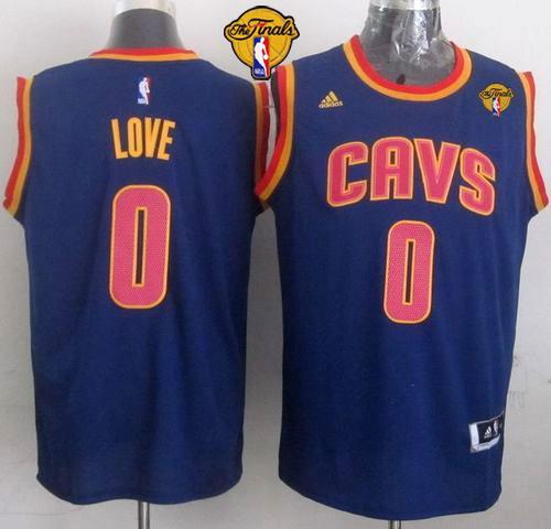 Cavaliers #0 Kevin Love Navy Blue The Finals Patch Stitched Revolution 30 NBA Jersey