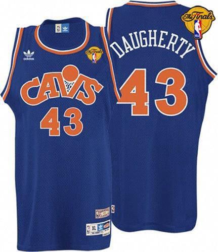 Cavaliers #43 Brad Daugherty Blue CAVS Throwback The Finals Patch Stitched NBA Jersey