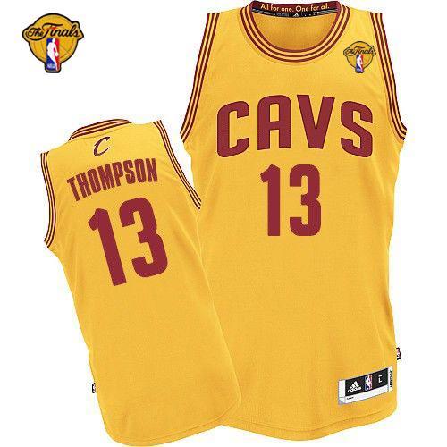 Cavaliers #13 Tristan Thompson Yellow The Finals Patch Stitched Revolution 30 NBA Jersey