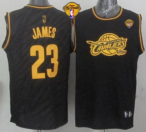 Cavaliers #23 LeBron James Black Precious Metals Fashion The Finals Patch Stitched NBA Jersey
