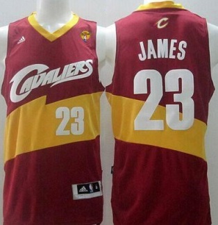 Cavaliers #23 LeBron James Red The Finals Patch New Revolution 30 Stitched NBA Jersey