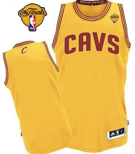 Cavaliers Blank Yellow The Finals Patch Stitched Revolution 30 NBA Jersey
