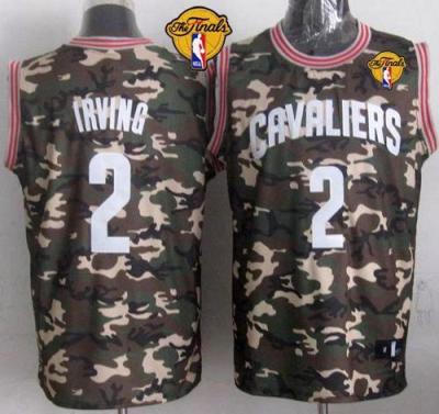 Cavaliers #2 Kyrie Irving Camo Stealth Collection The Finals Patch Stitched NBA Jersey