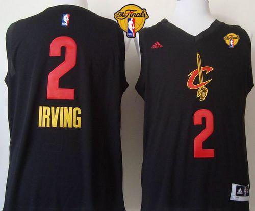 Cavaliers #2 Kyrie Irving Black New Fashion The Finals Patch Stitched NBA Jersey