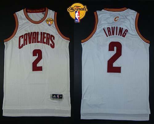 Cavaliers #2 Kyrie Irving White The Finals Patch Stitched Revolution 30 NBA Jersey