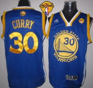 Warriors #30 Stephen Curry Blue Swingman The Finals Patch Stitched NBA Jersey