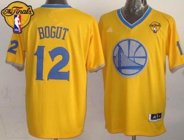 Warriors #12 Andrew Bogut Gold 2013 Christmas Day Swingman The Finals Patch Stitched NBA Jersey