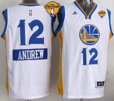 Warriors #12 Andrew Bogut White 2014-15 Christmas Day The Finals Patch Stitched NBA Jersey